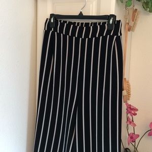High waist striped palazzo pant